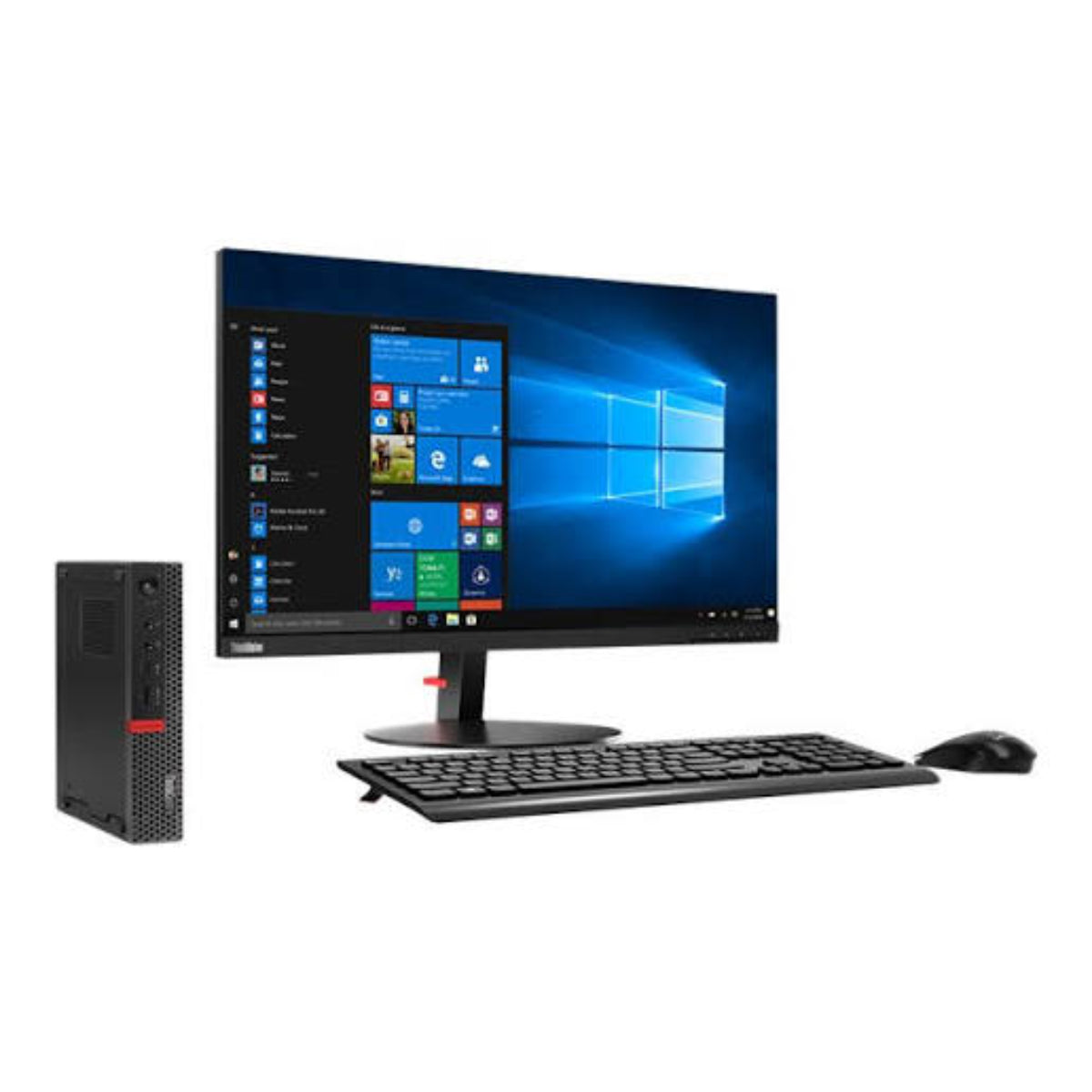 Lenovo Thinkcentre M920q Tiny I5 8th Gen 1.7 Ghz Quad Core System + 24 Inch Monitor