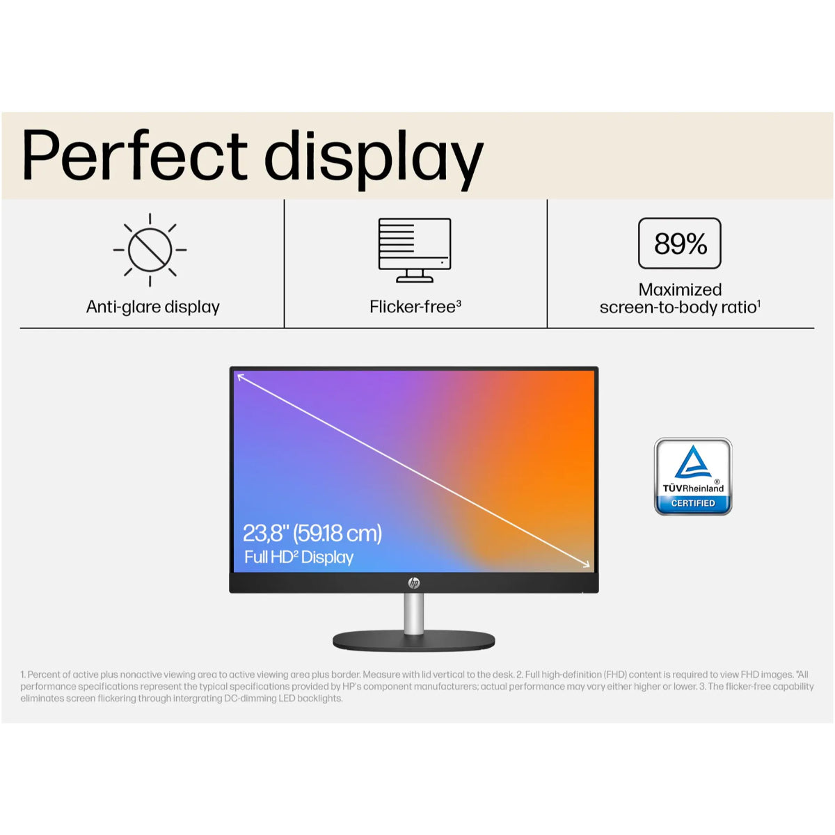 HP 23.8" Ryzen 5 7520U 2.8 Ghz Quad Core All In One PC System