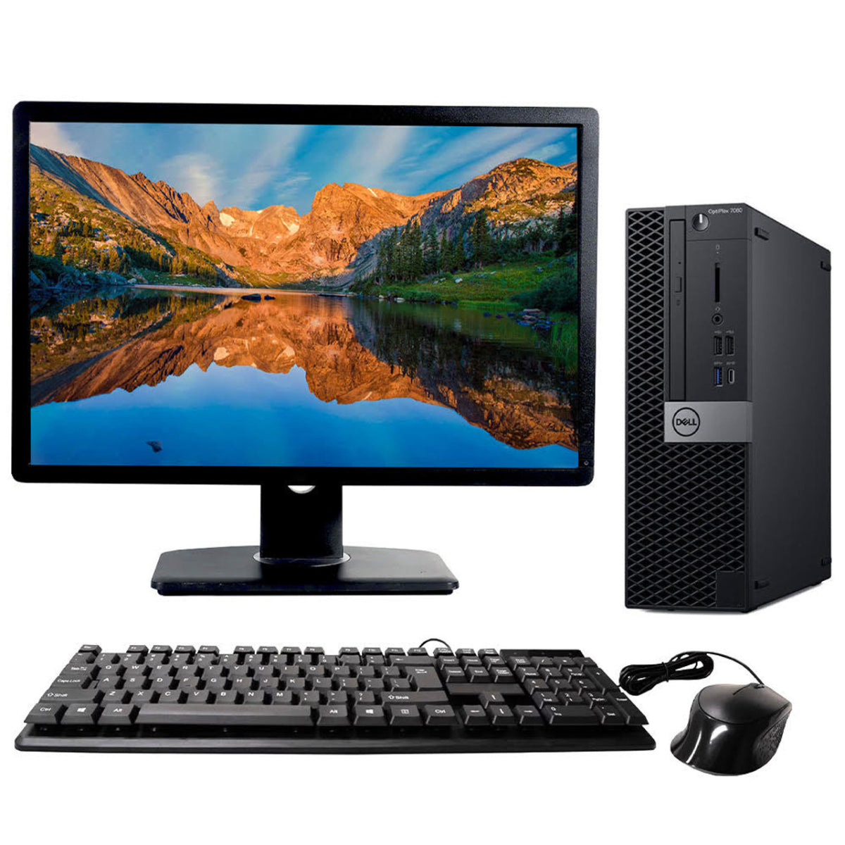 Dell Optiplex 7060 I5 8th Gen 3.0 Ghz Six Core PC + 24 Inch Monitor