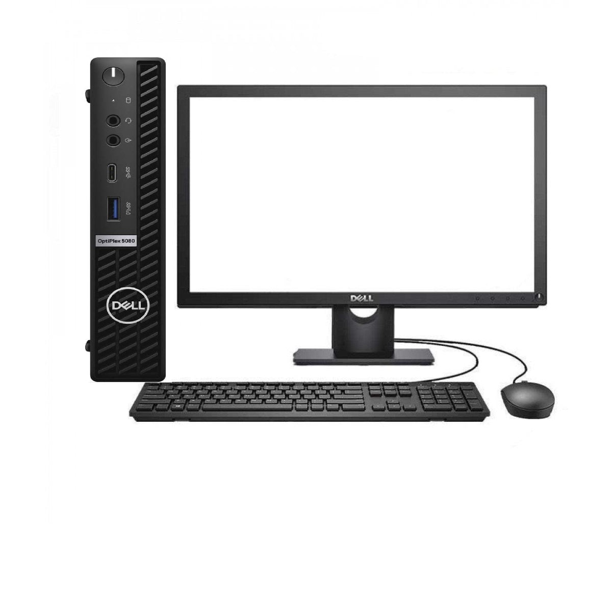 Dell OptiPlex 5080 I5 10th Gen 2.3 Ghz Six Core Micro PC Unit + 24 Inch Monitor