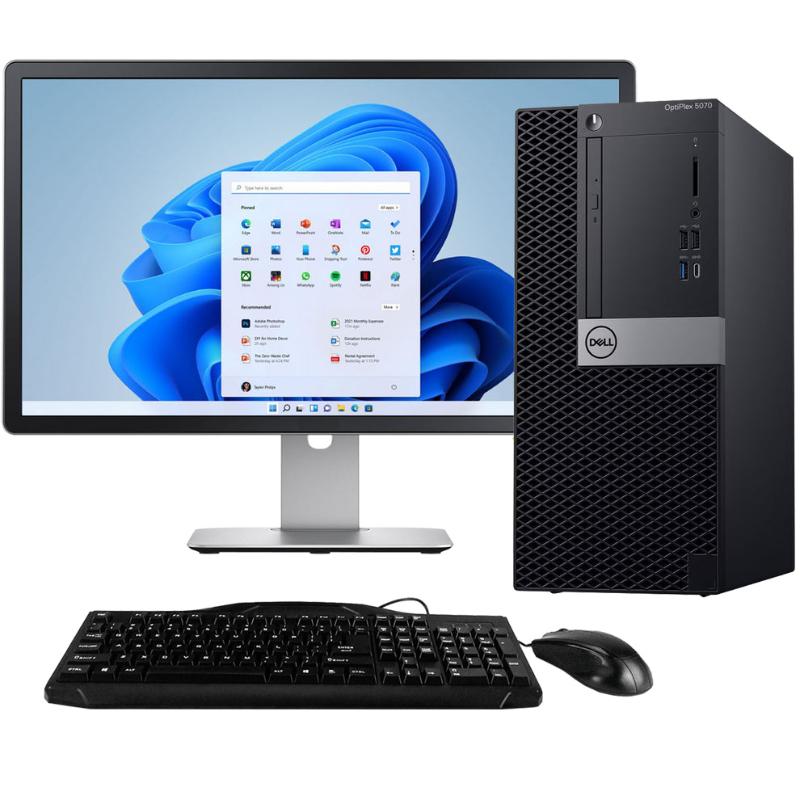 Dell Optiplex 7070 I5 9th Gen 3.0 Ghz Six Core PC Tower + 22 Inch Monitor